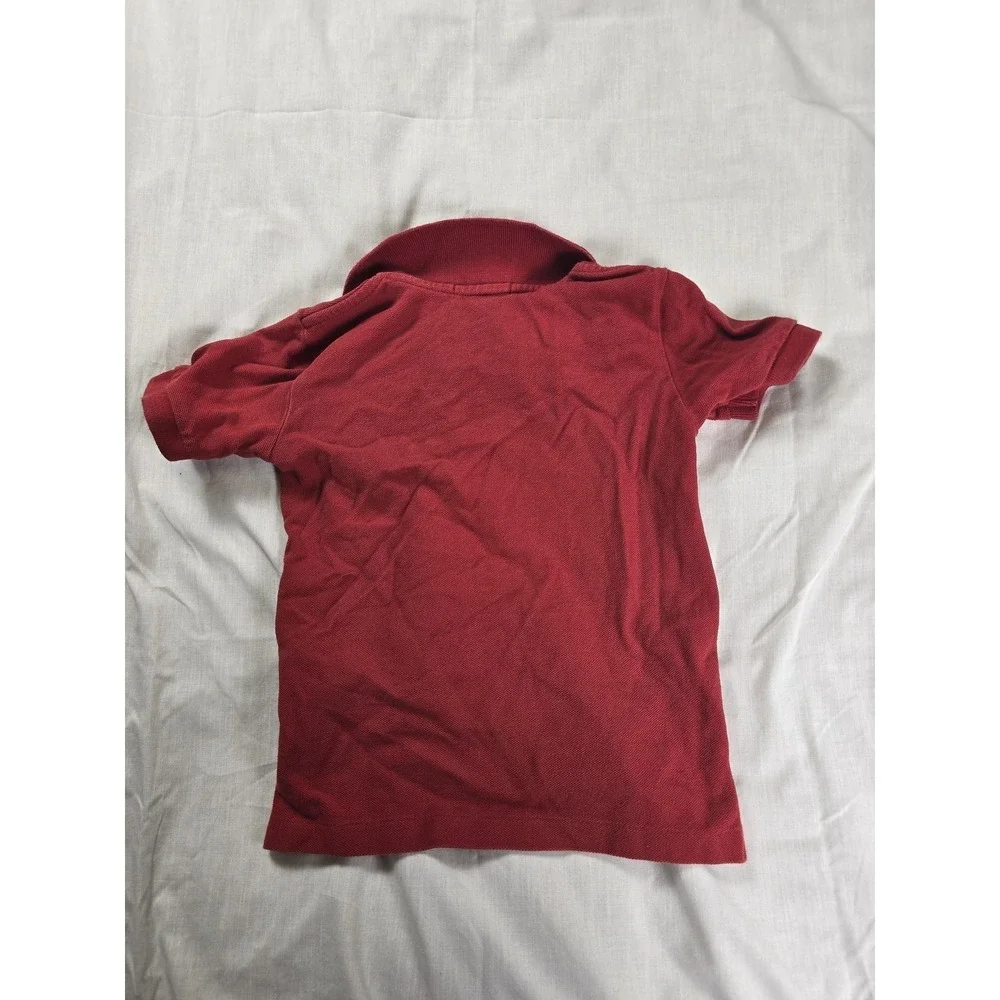 Polo Ralph‎ Lauren Polo Shirt Boys 2T Red Short Sleeve Pony Logo Collared Casual